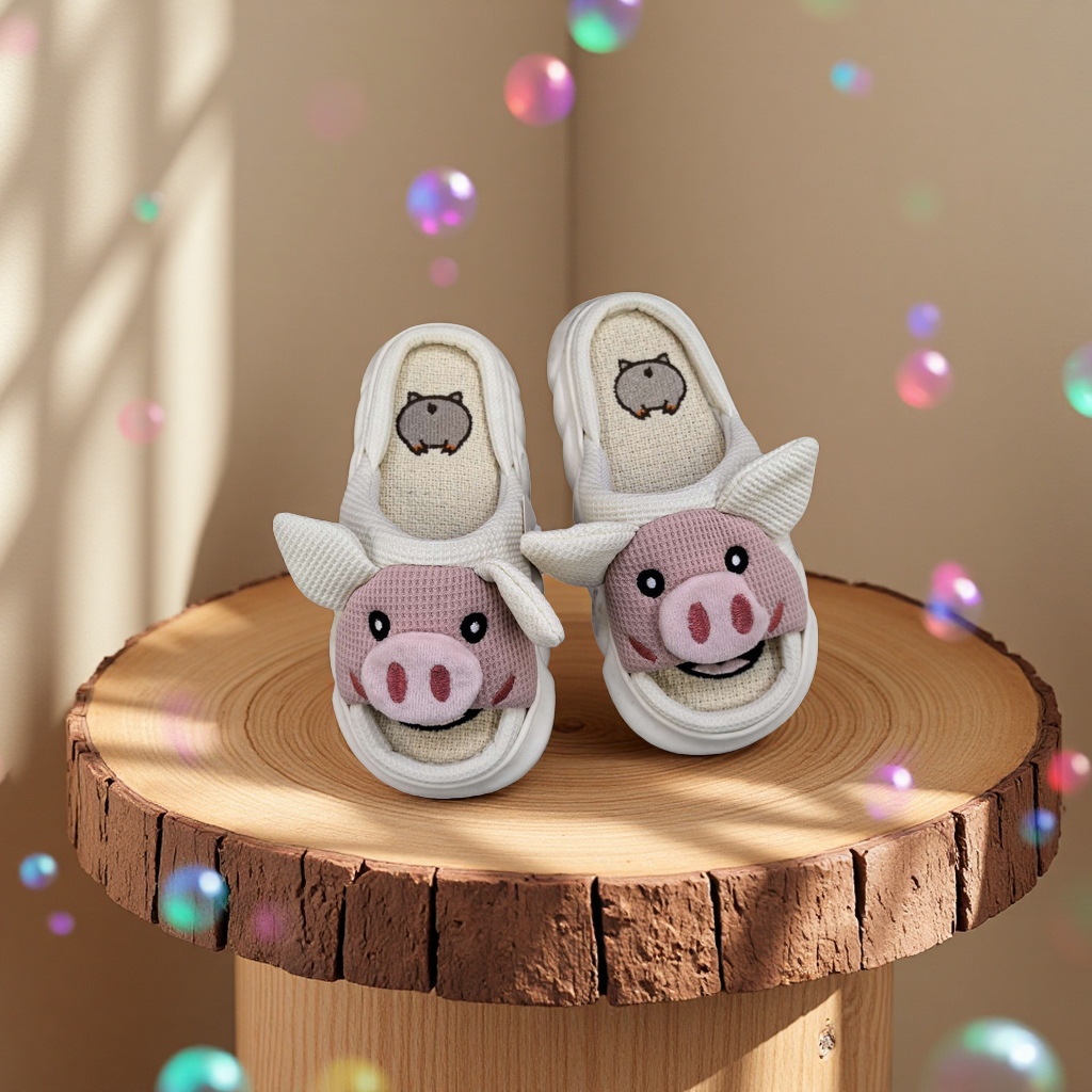 Anti-slip thickened cartoon slippers for home use, soft-soled for both women and men Specification image