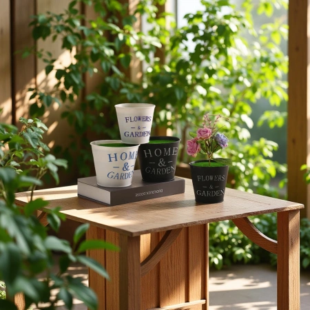 American-style garden imitation iron bucket, round succulent green plant iron pot, letter balcony garden plant pot decoration American-style garden imitation iron bucket, round succulent green plant iron pot, letter balcony garden plant pot decoration