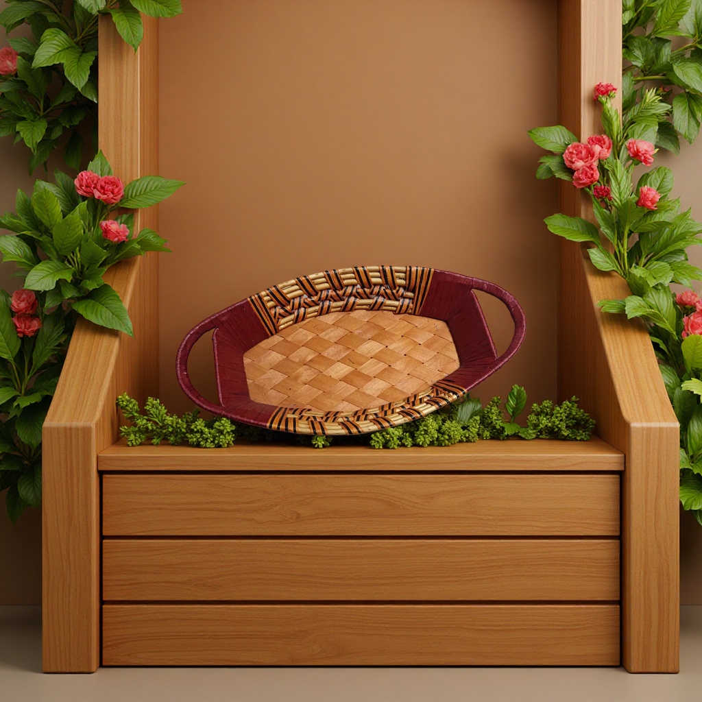 Fruit basket, country-style bamboo woven fruit basket, kitchen storage basket, multi-layer large-capacity fruit storage basket Application Scenario