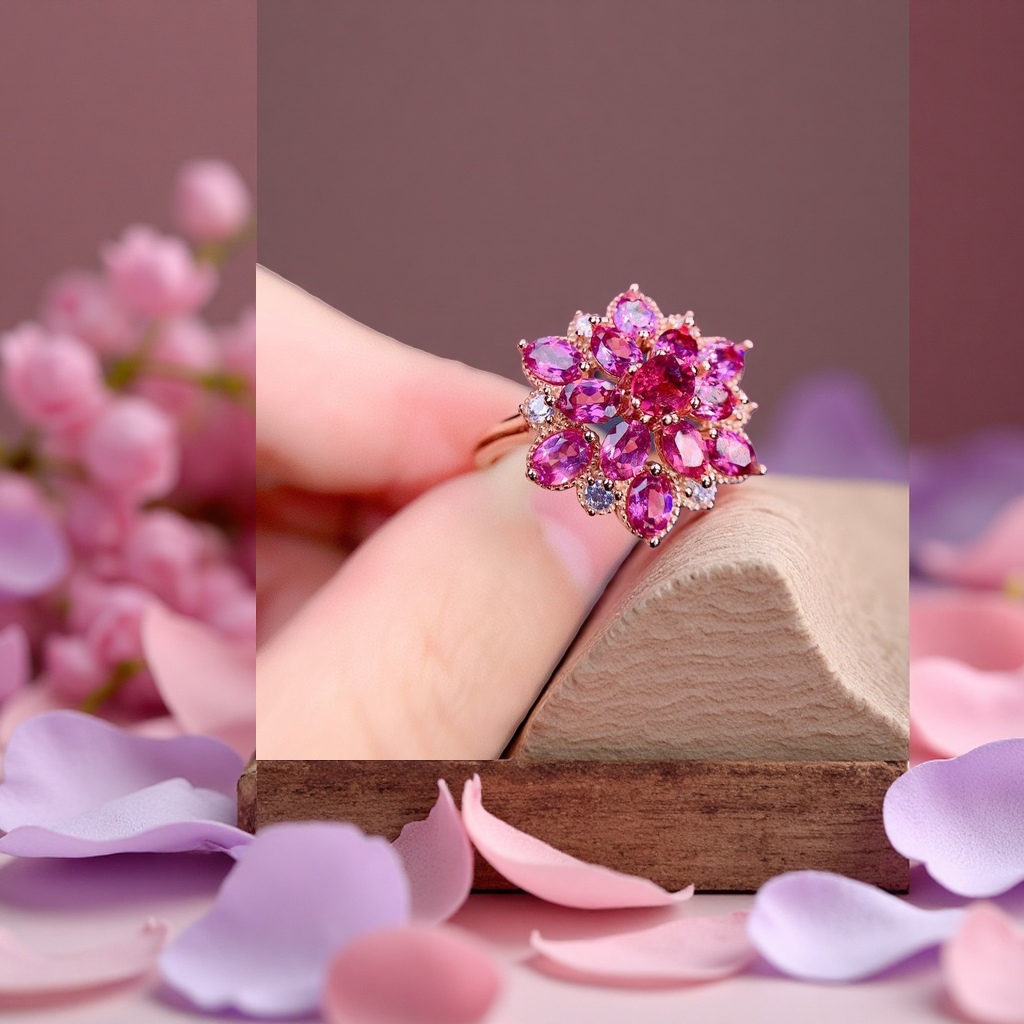Best-selling 2026 flower-designed rings for women's fashionable and simple couple rings as a gift for your girlfriend