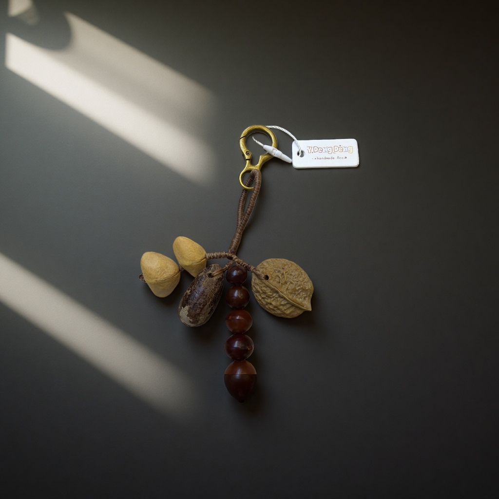 果壳摇铃项链天然材质时尚饰品简约风
