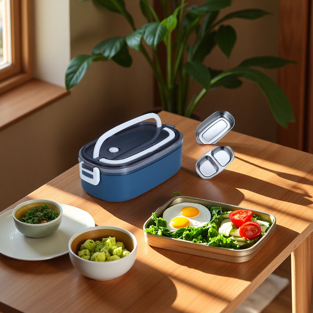 180ml portable sealed leak-proof lunch box for household use in student dormitories, made of stainless steel details Picture