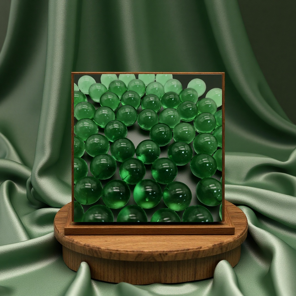 Deep green glass beads, scattered beads, pendants, small pieces, liu-shaped marbles, special sale, decorative landscape glass packaging materials, factory direct sales details Picture