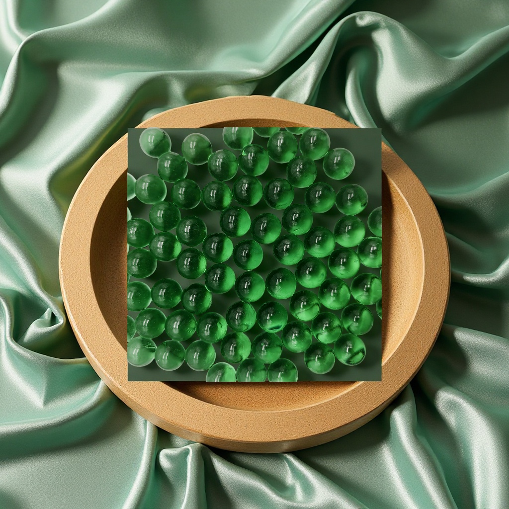 Deep green glass beads, scattered beads, pendants, small pieces, liu-shaped marbles, special sale, decorative landscape glass packaging materials, factory direct sales Application Scenario