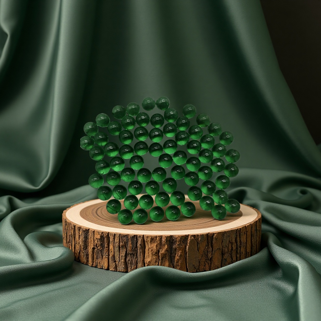 Deep green glass beads, scattered beads, pendants, small pieces, liu-shaped marbles, special sale, decorative landscape glass packaging materials, factory direct sales Item Picture