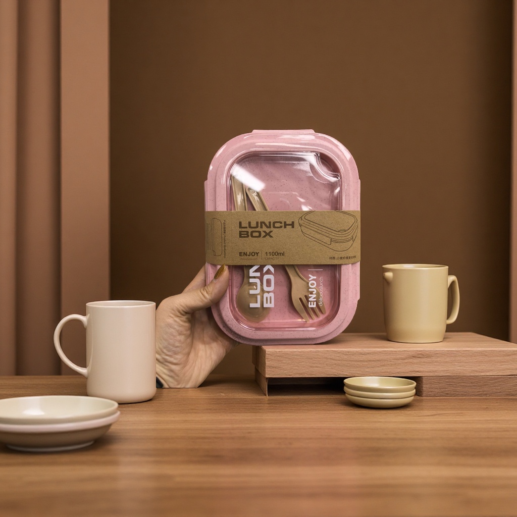 The plastic bamboo fiber eco-friendly storage lunch box with multiple compartments is portable and can be stacked detail image 1