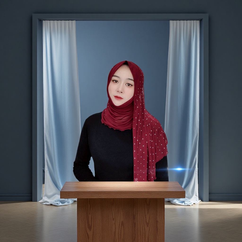 The Muslim Headscarf Is Made Of Pure Cotton, Breathable And Comfortable, And Is Suitable For Women To Wear Daily Specification drawing
