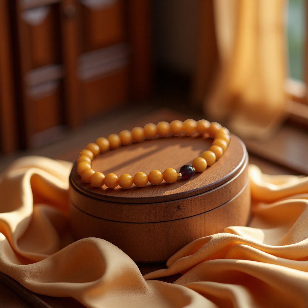 蜜蜡手链天然琥珀手链女性饰品项链礼物送女友