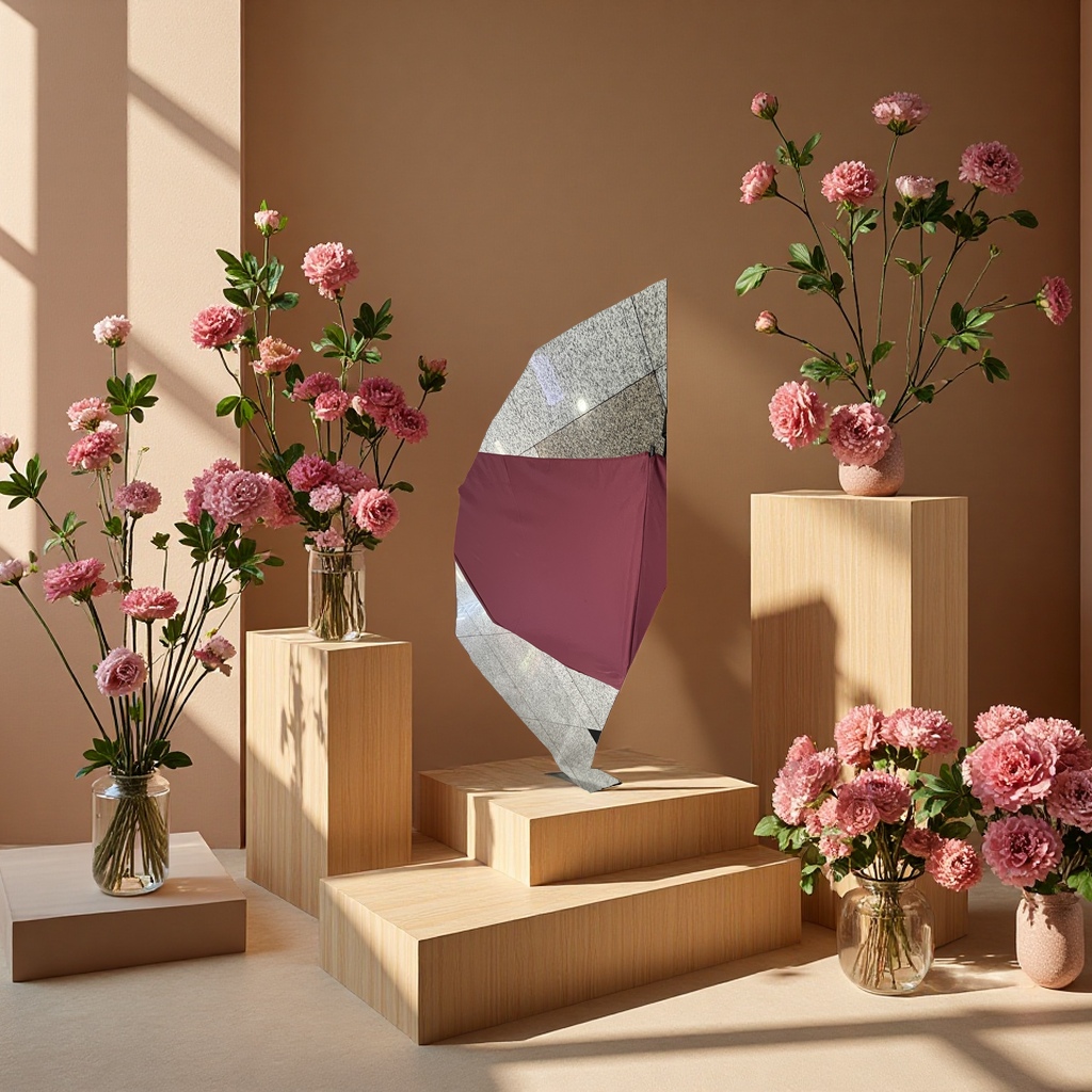 58公分黑胶自开自收三折伞防晒防风轻便耐用细节图