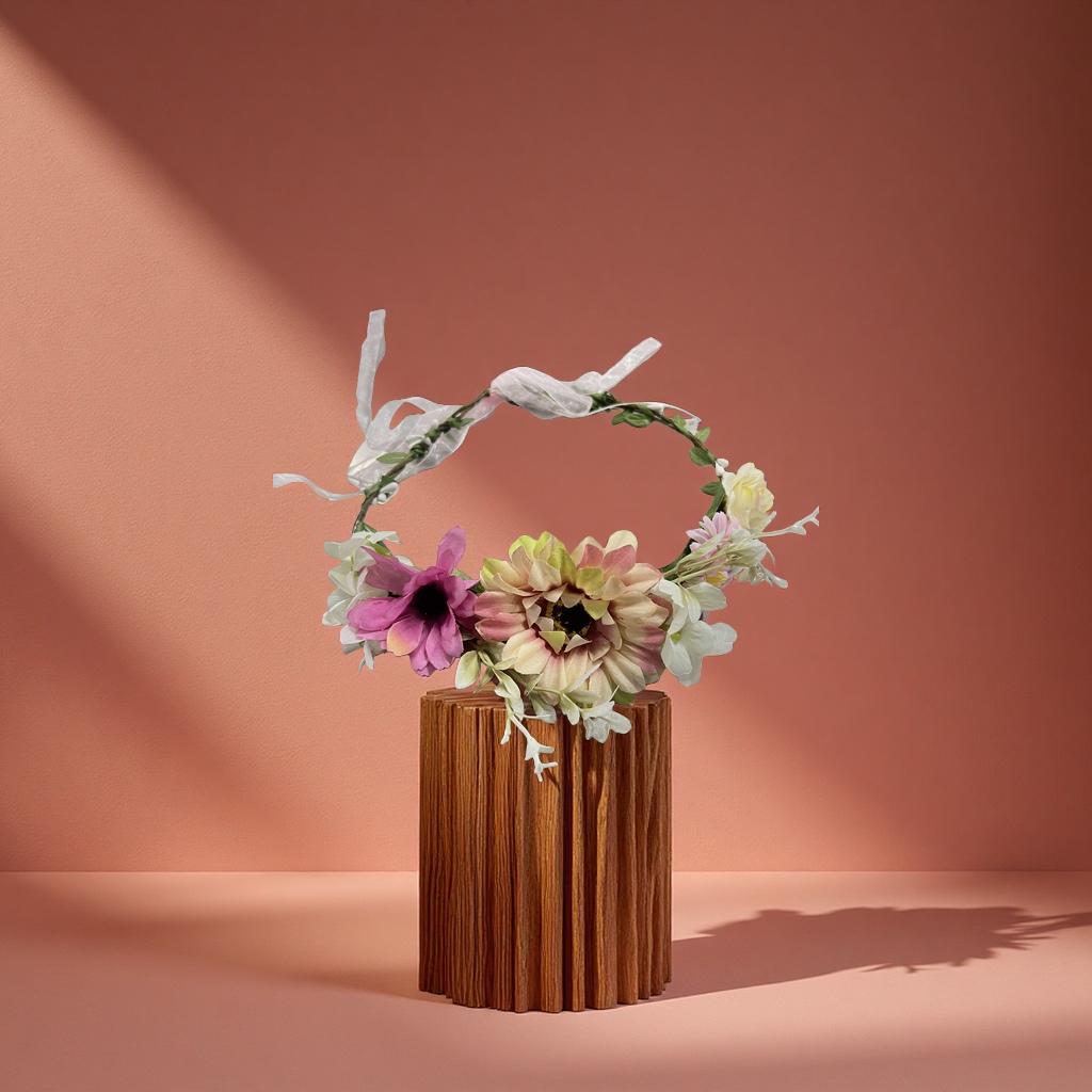 In 2026, Yiwu flower Ring Factory directly supplies flower rings, headwear, hair accessories, bride veils, wedding decorations, headwear for women, photo-taking tools, and high-volume export products Application Scenario