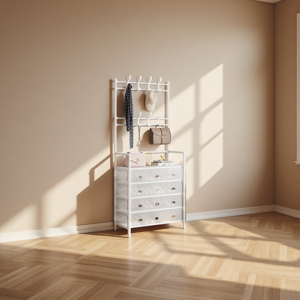 简易鞋帽架门口家用一体多层收纳柜占地小置物架