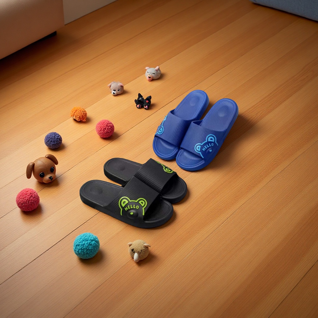 Soft-soled anti-slip slippers for home use, thickened, comfortable and breathable for bathroom use, men's and women's styles details Picture