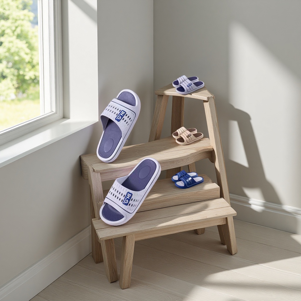 Men's flip-flops are breathable, comfortable and anti-slip casual shoes detail image 1