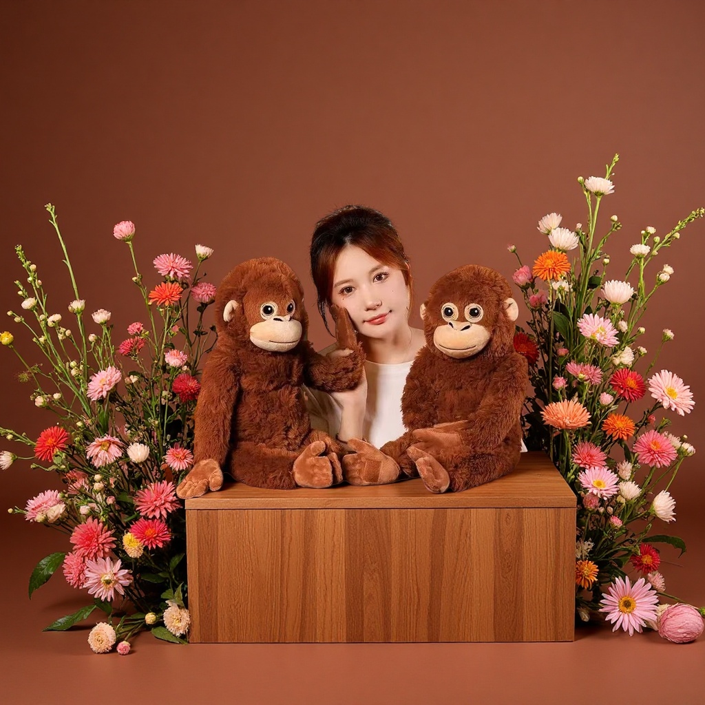 Plush toy, doll, monkey doll, cute and soft, in the shape of a pillow Application Scenario