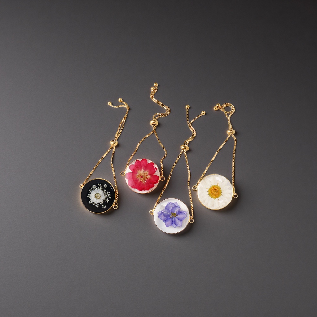 干花手链天然干花饰品浪漫女款时尚轻奢礼物白底实物图