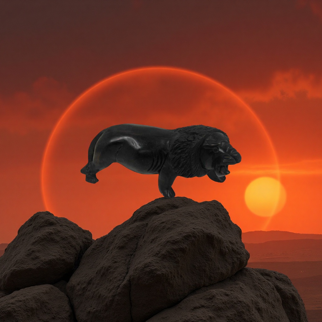 非洲五大兽狮子细节图