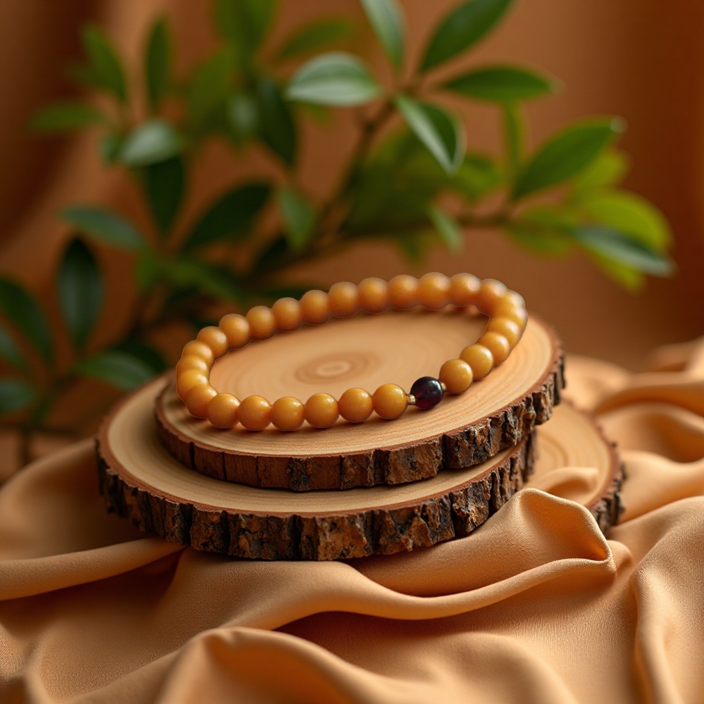 蜜蜡手链天然琥珀手链复古时尚饰品女生礼物