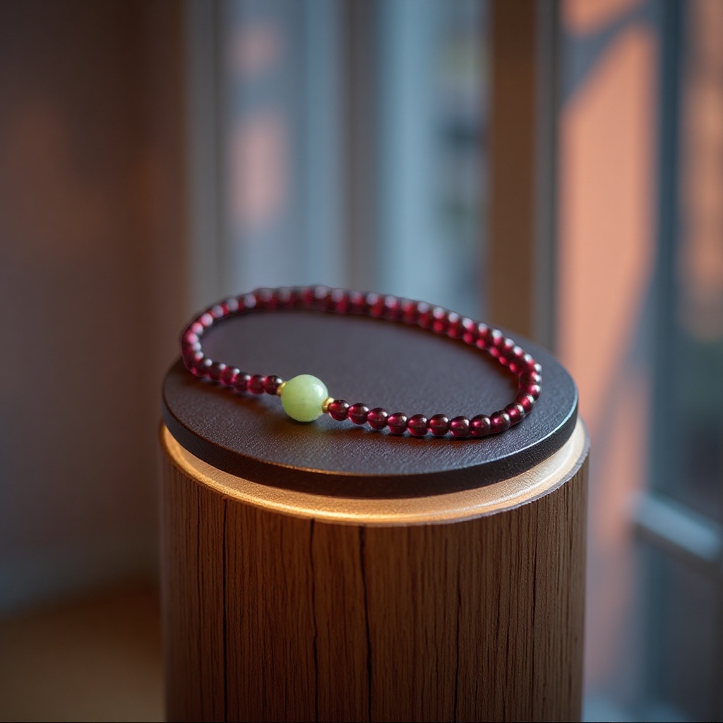 Garnet bracelet, natural gemstone necklace, women's fashion accessory for autumn and winter new style Application Scenario