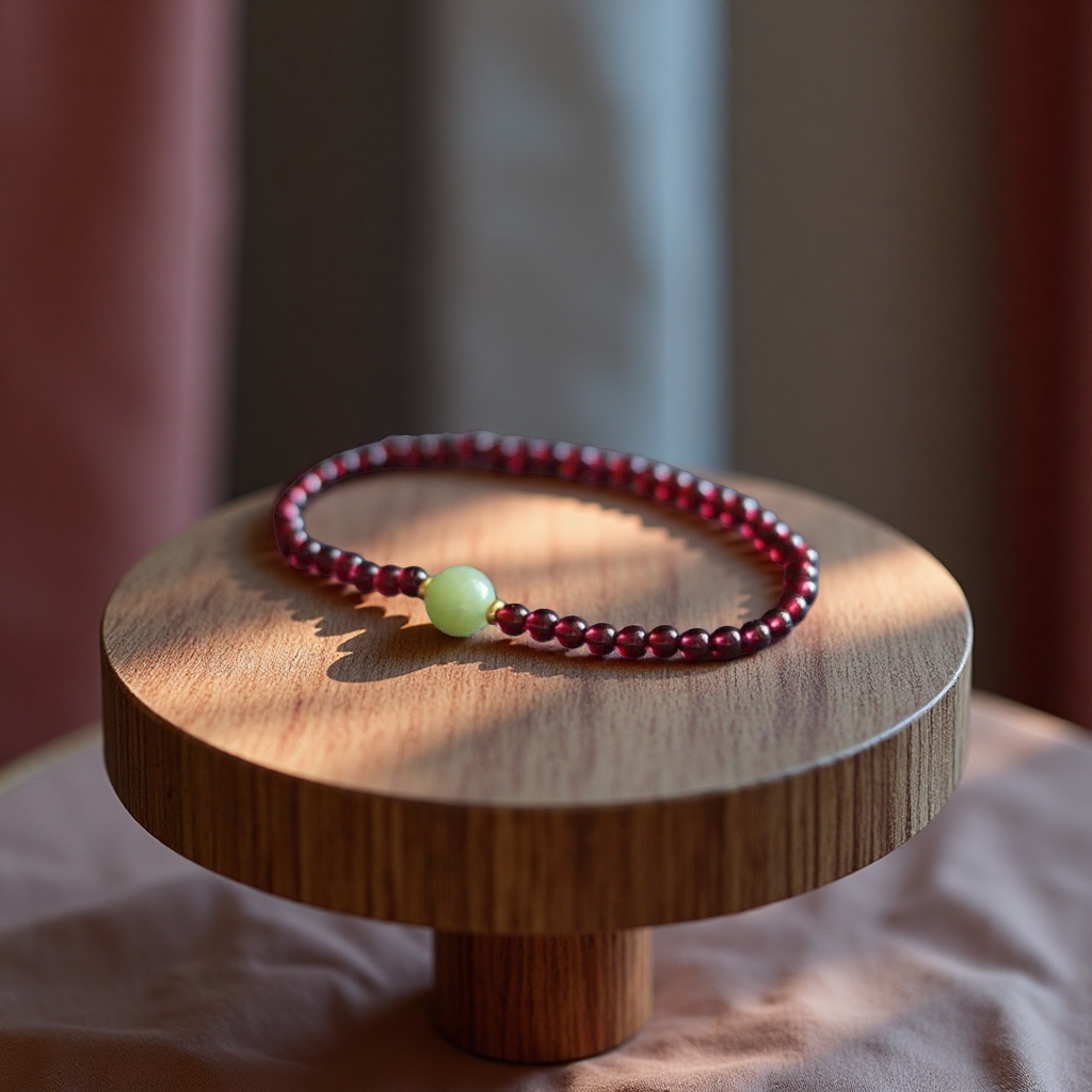 石榴石手链天然宝石项链女性时尚饰品秋冬新款