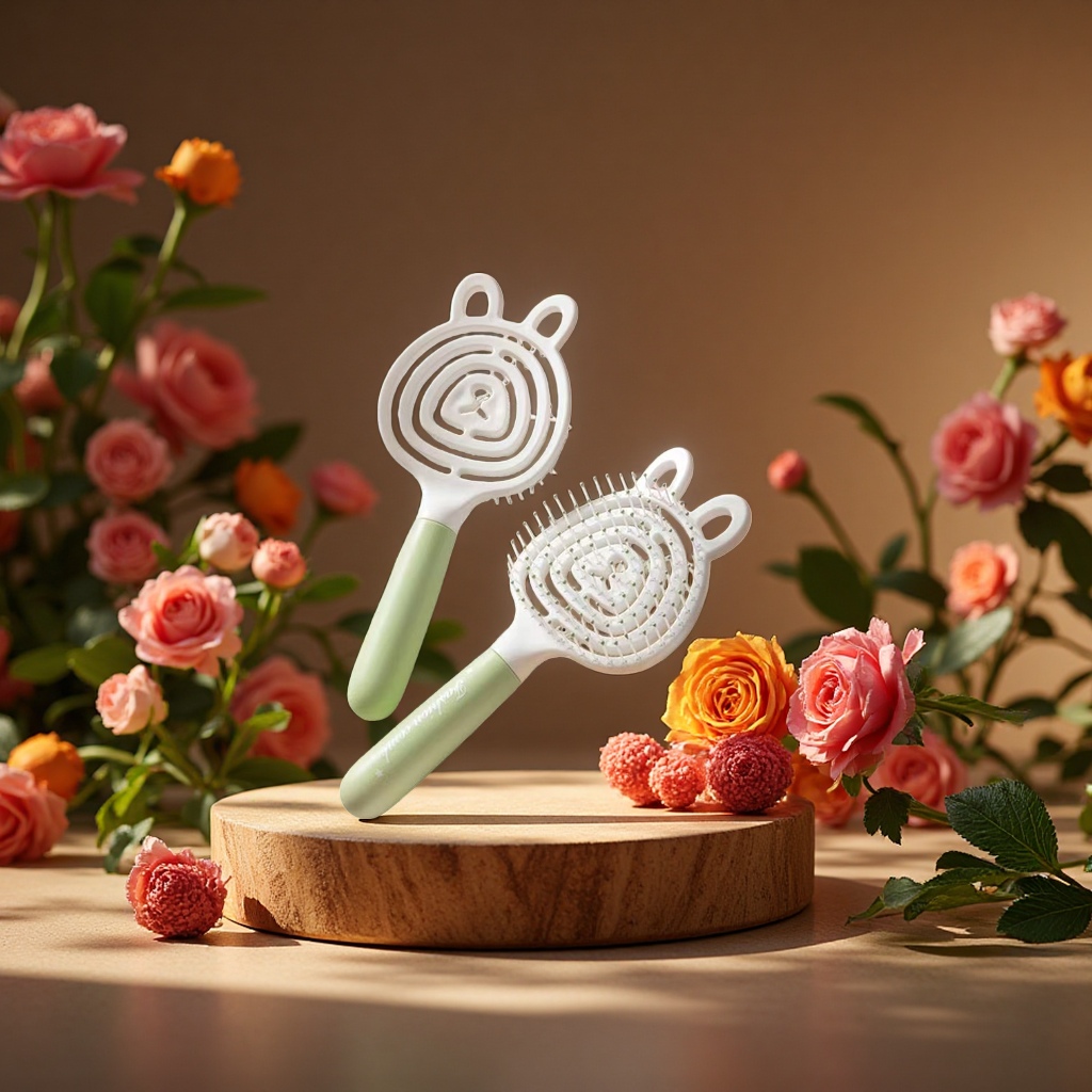 Hollowed-out cartoon cute comb for children, anti-entanglement comb Specification image