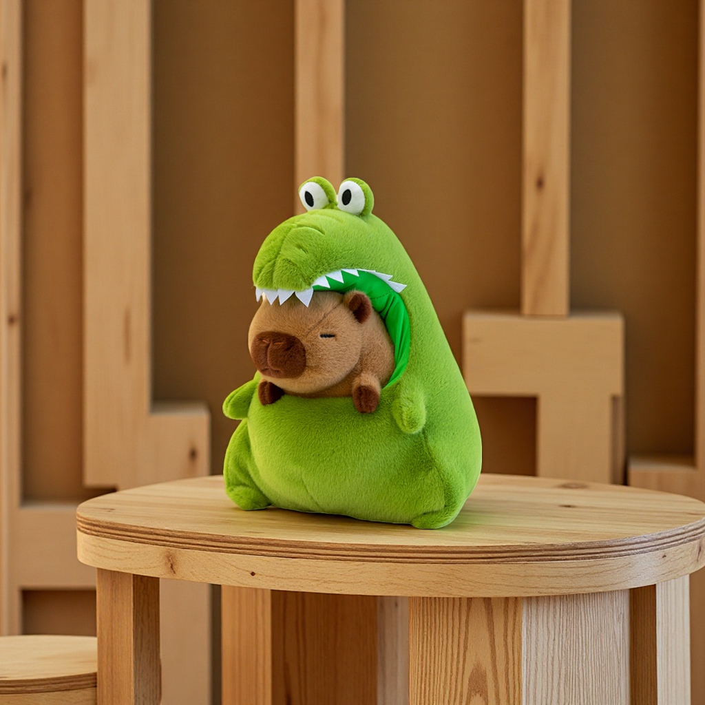 Capibara cocodrilo capibara peluche cojín regalo niña muñeca de trapo muñeca juguete transfronterizo