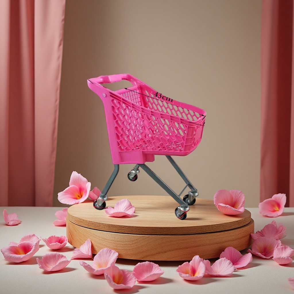 购物车家用大容量收纳车带轮子加厚塑料储物车