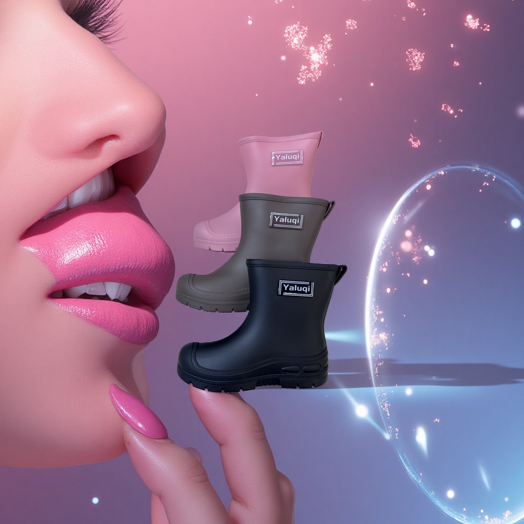 Rain boots are anti-slip and wear-resistant. Outdoor hiking waterproof boots are suitable for both men and women detail image 4