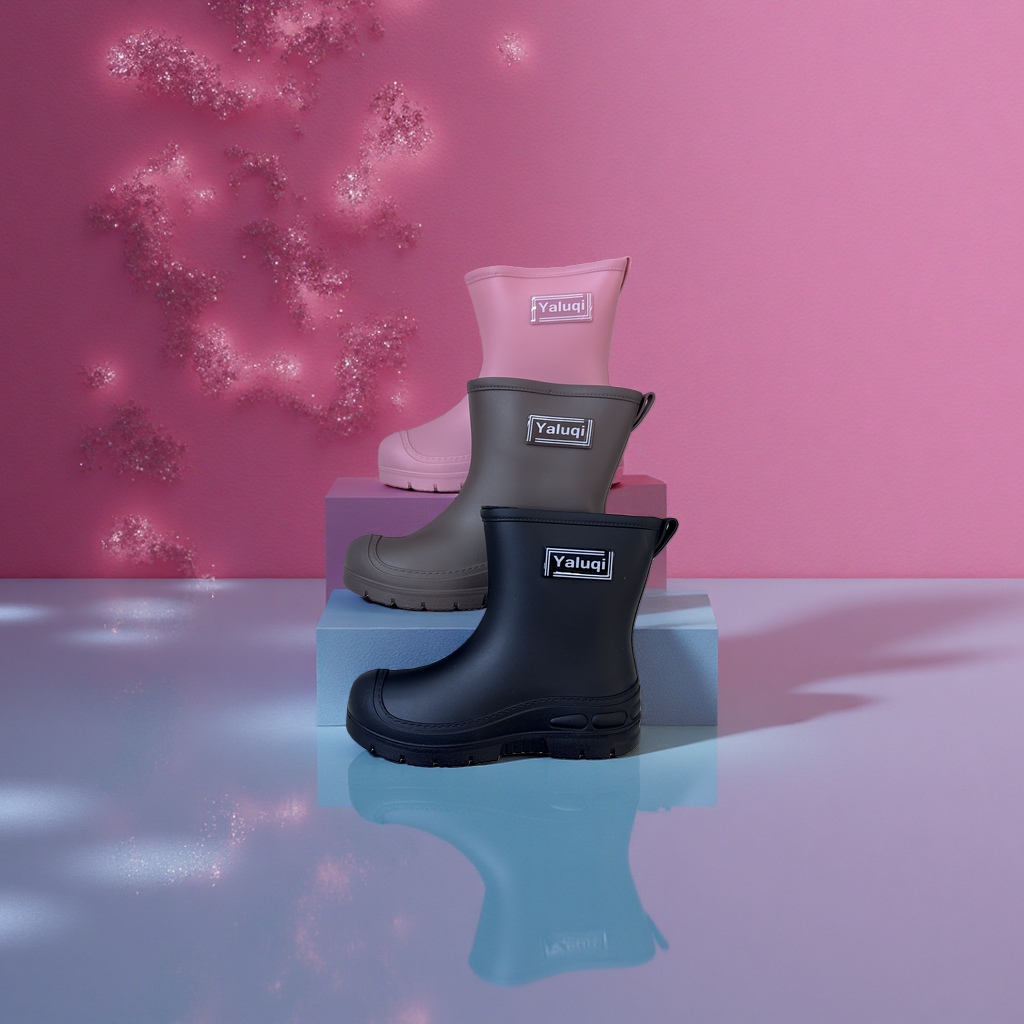 Rain boots are anti-slip and wear-resistant. Outdoor hiking waterproof boots are suitable for both men and women details Picture