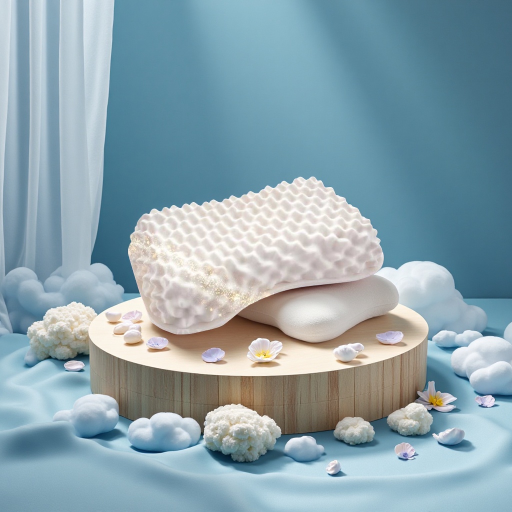 The Sri Lankan latex pillow is made of natural latex material, which is comfortable, breathable and has a moderate hardness details Picture