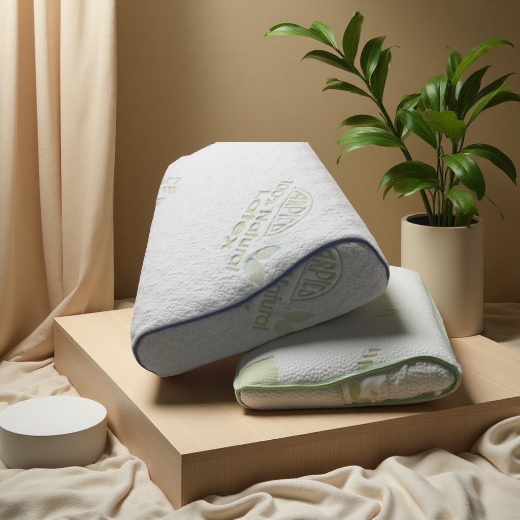 Sri Lankan latex pillow, naturally breathable, soft, neck protection, sleep improvement and health pillow details Picture