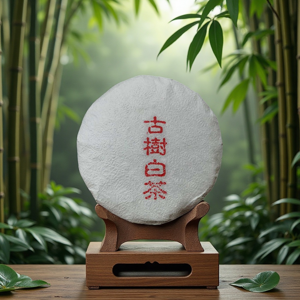 老挝古树白茶压饼清香醇厚自然陈化茶叶