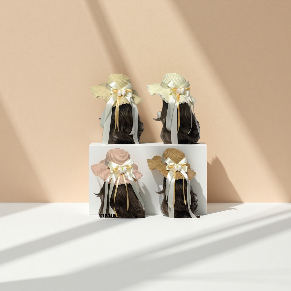 Ladies' straw hat, sunshade, sun protection, breathable, fashionable, casual and vacation hat