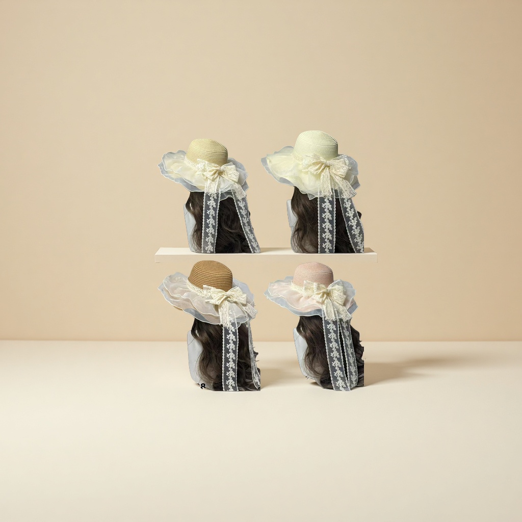 Ladies' straw hat, sunshade, sun protection, breathable, fashionable and casual vacation hat 160125434