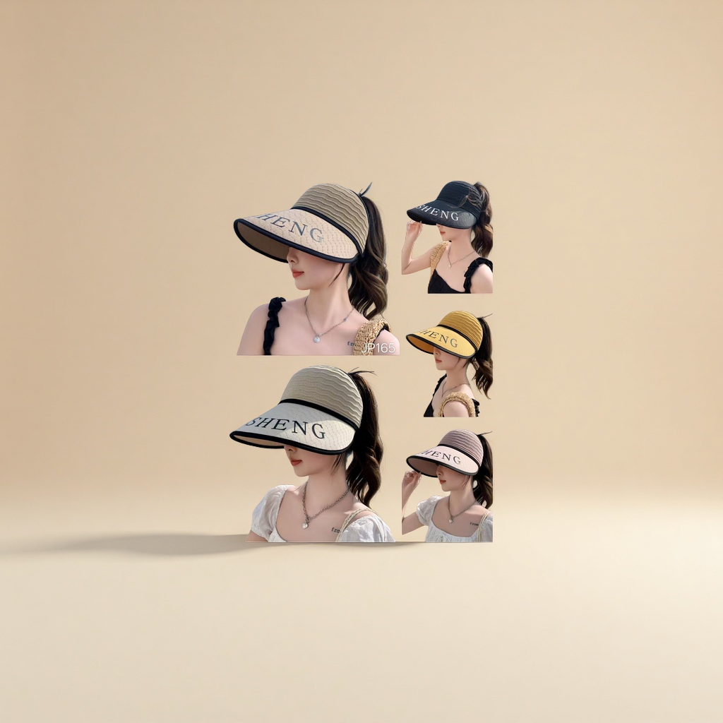 Ladies' sun hat, breathable, sunshade, wide-brimmed UV protection hat Specification image