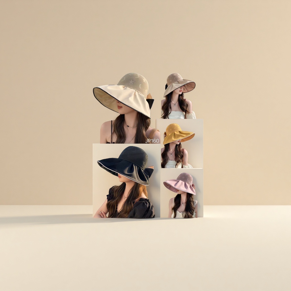 Ladies' sun hat, breathable, sunshade, wide-brimmed UV protection hat Application Scenario