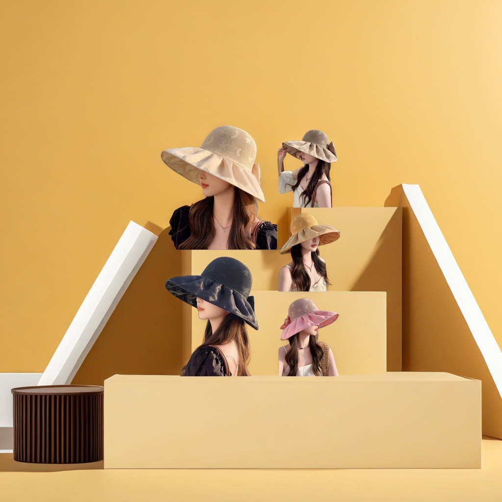 Women's sun protection hat, breathable, sunshade, wide-brimmed UV protection hat for spring and summer Application Scenario