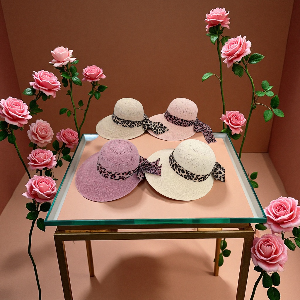 Women's wide-brimmed, sun-protective, breathable and casual vacation hat with a straw hat Application Scenario