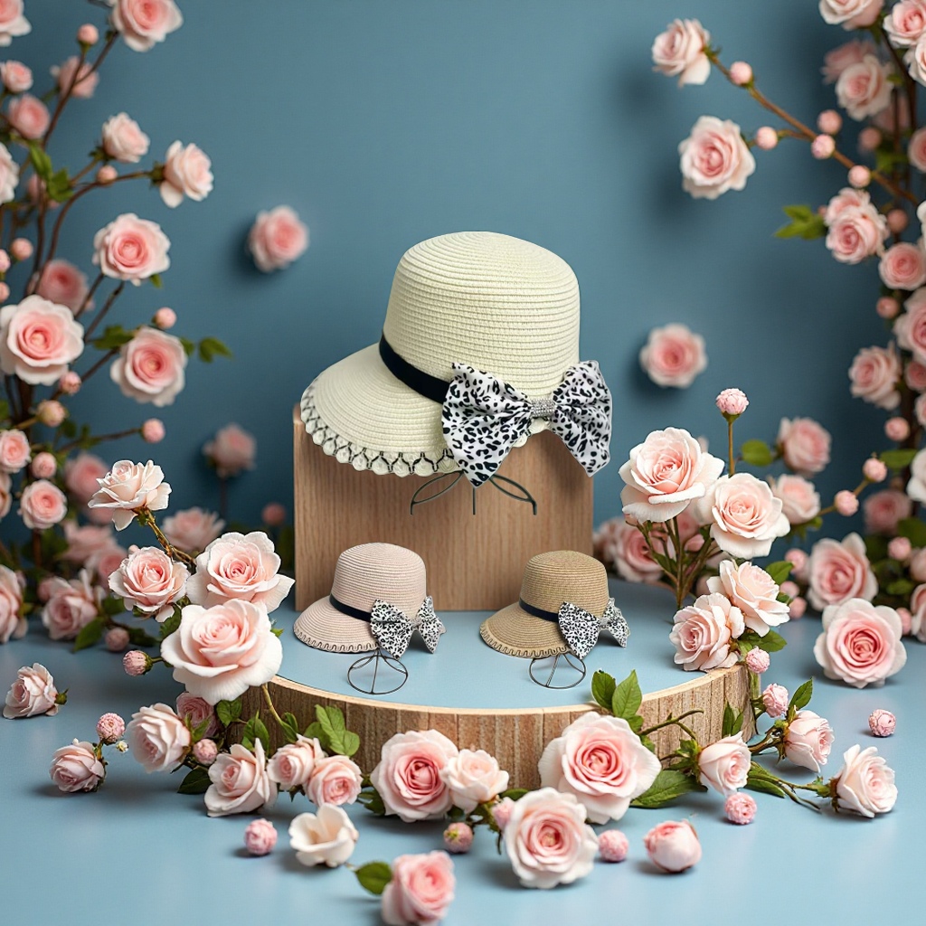 Ladies' straw hat, sun hat, summer breathable and fashionable sun protection hat, Korean style simple style Specification image