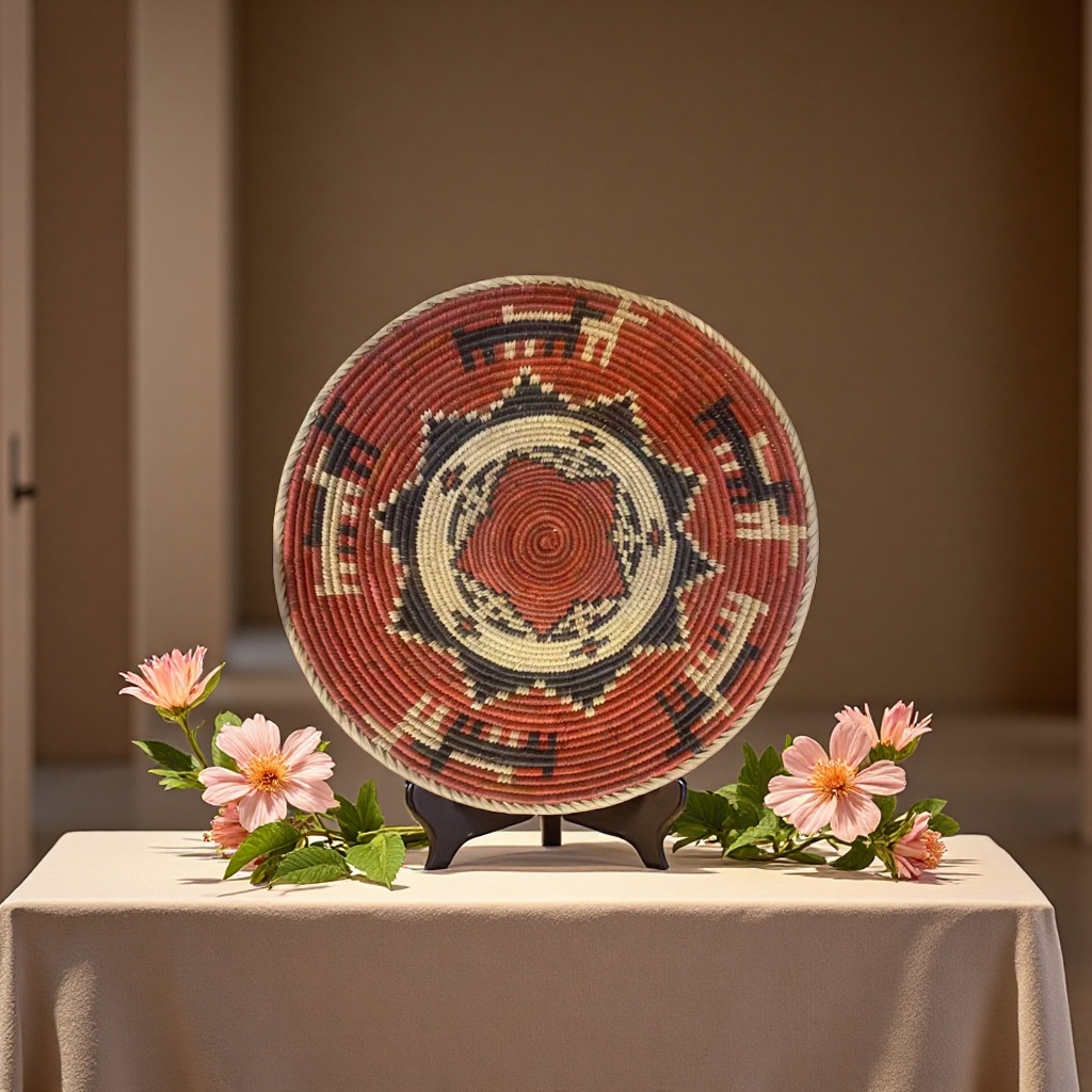 Hand-woven plates, decorative items, artistic home accessories, storage baskets, simple Nordic style Specification image