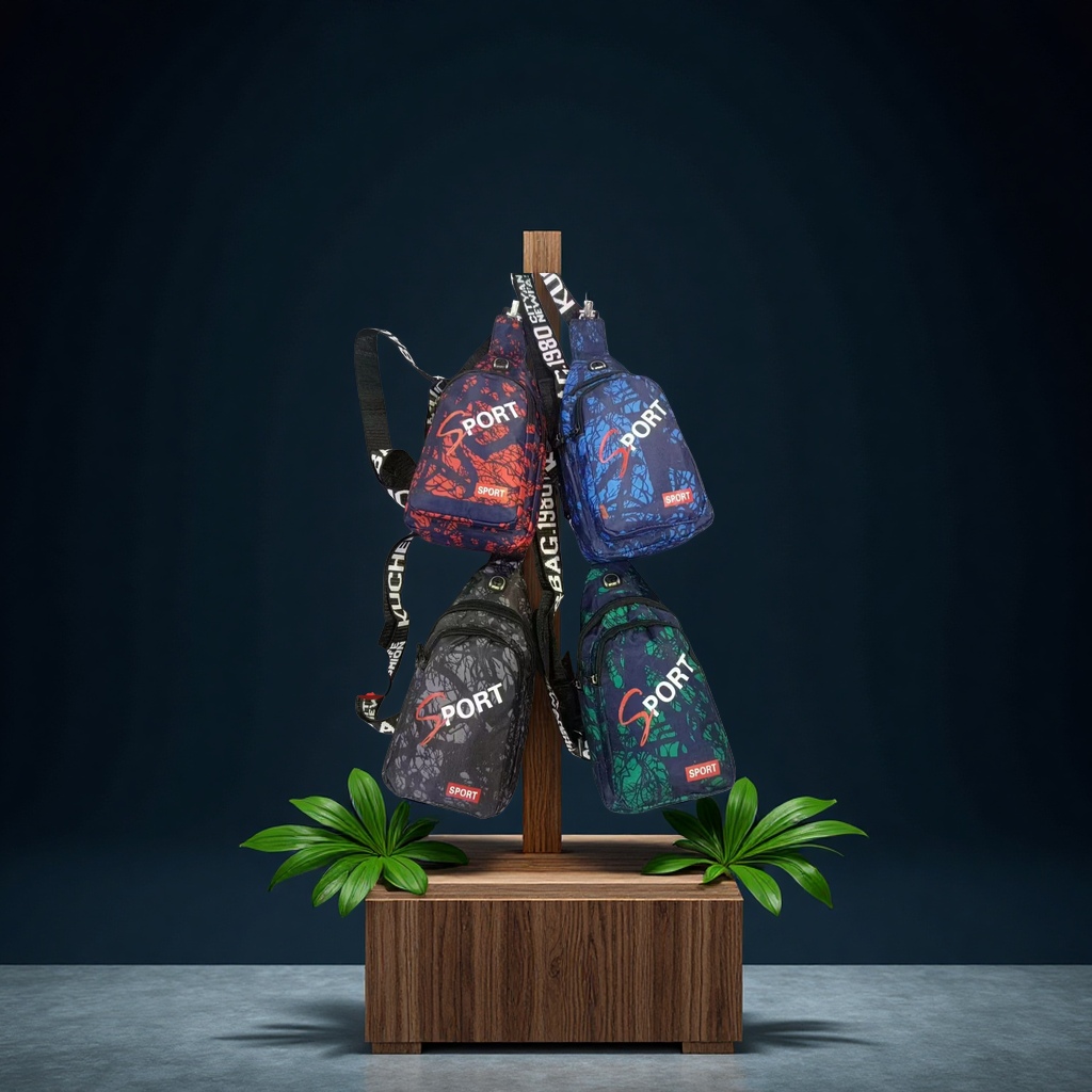 运动迷彩胸包户外休闲单肩背包轻便透气收纳包