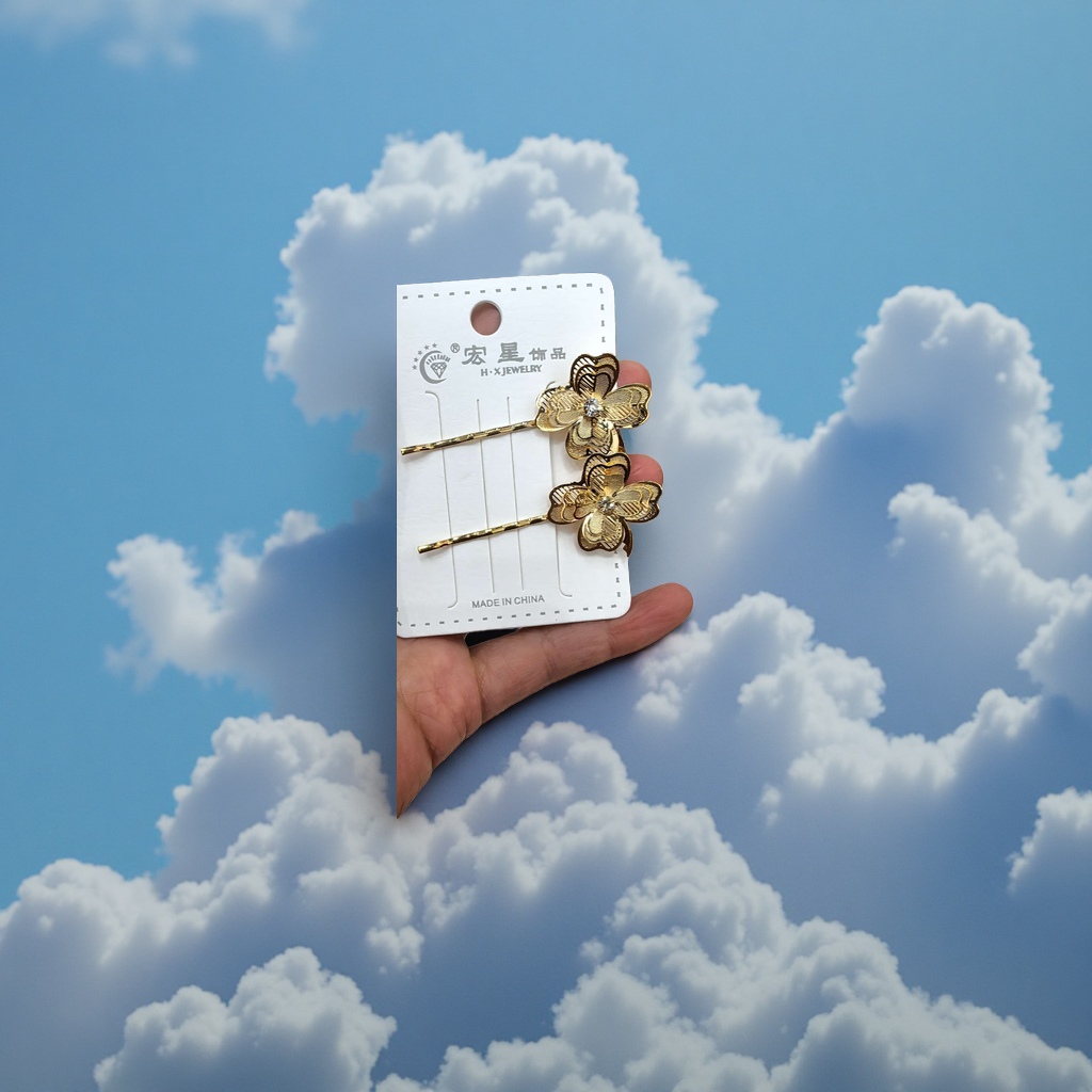 Metal flower one-piece hair clips are fashionable and simple women's hair accessories that are versatile and easy to match details Picture