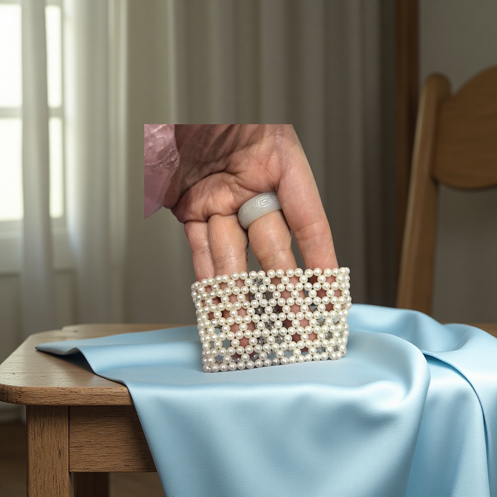 Handcrafted pearl imitation bracelets are elegant, retro and fashionable women's accessories details Picture