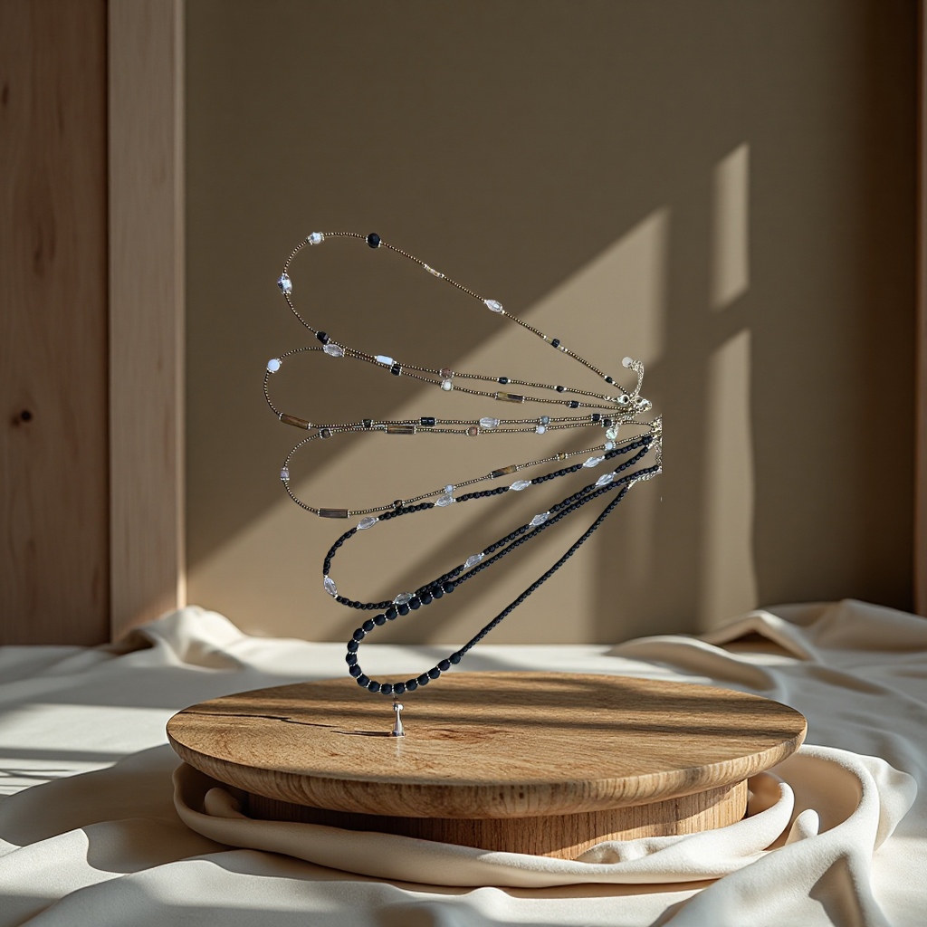 时尚简约金属项链链日常佩戴女款锁骨链轻奢设计感