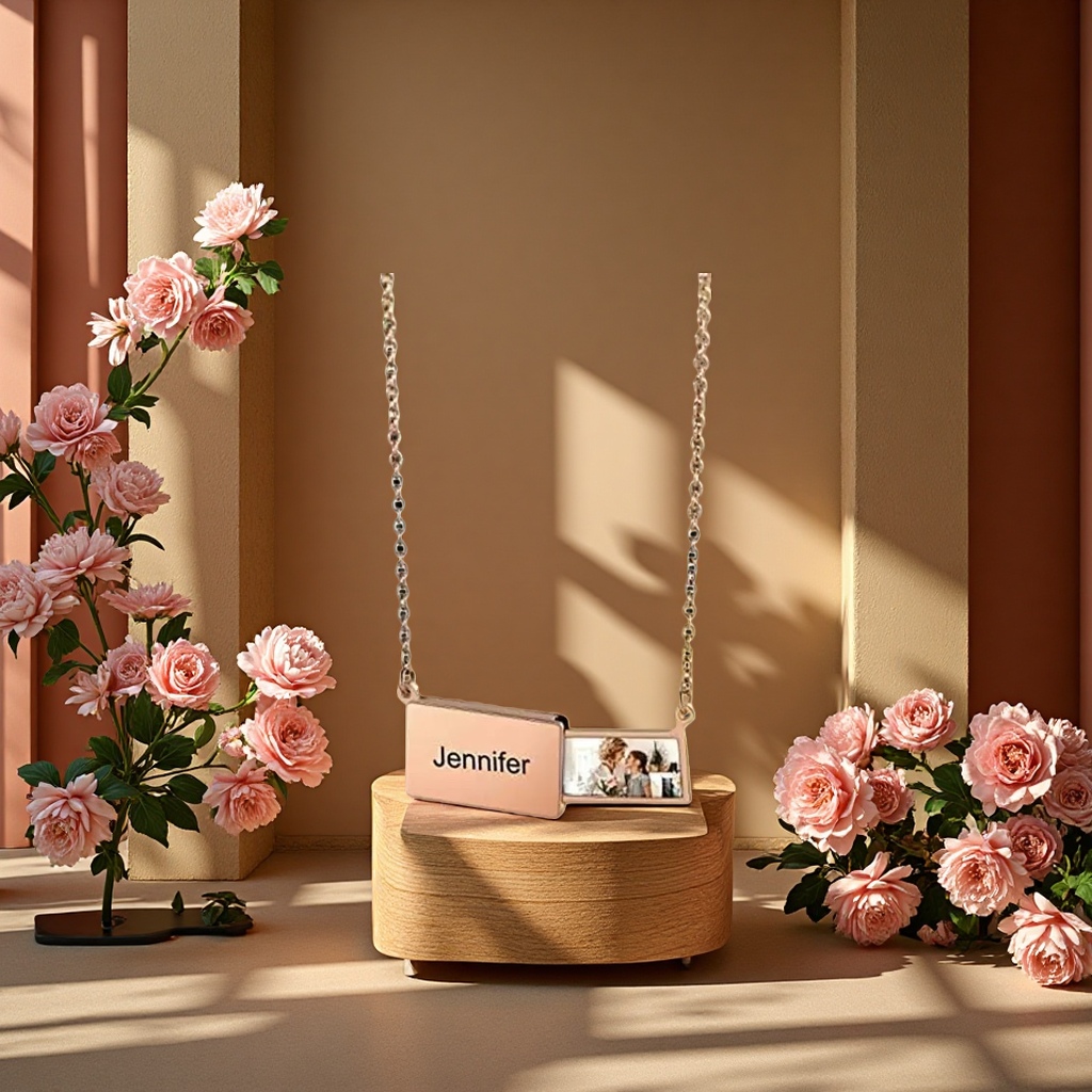 个性创意设计相框项链简约时尚饰品礼物送女友闺蜜