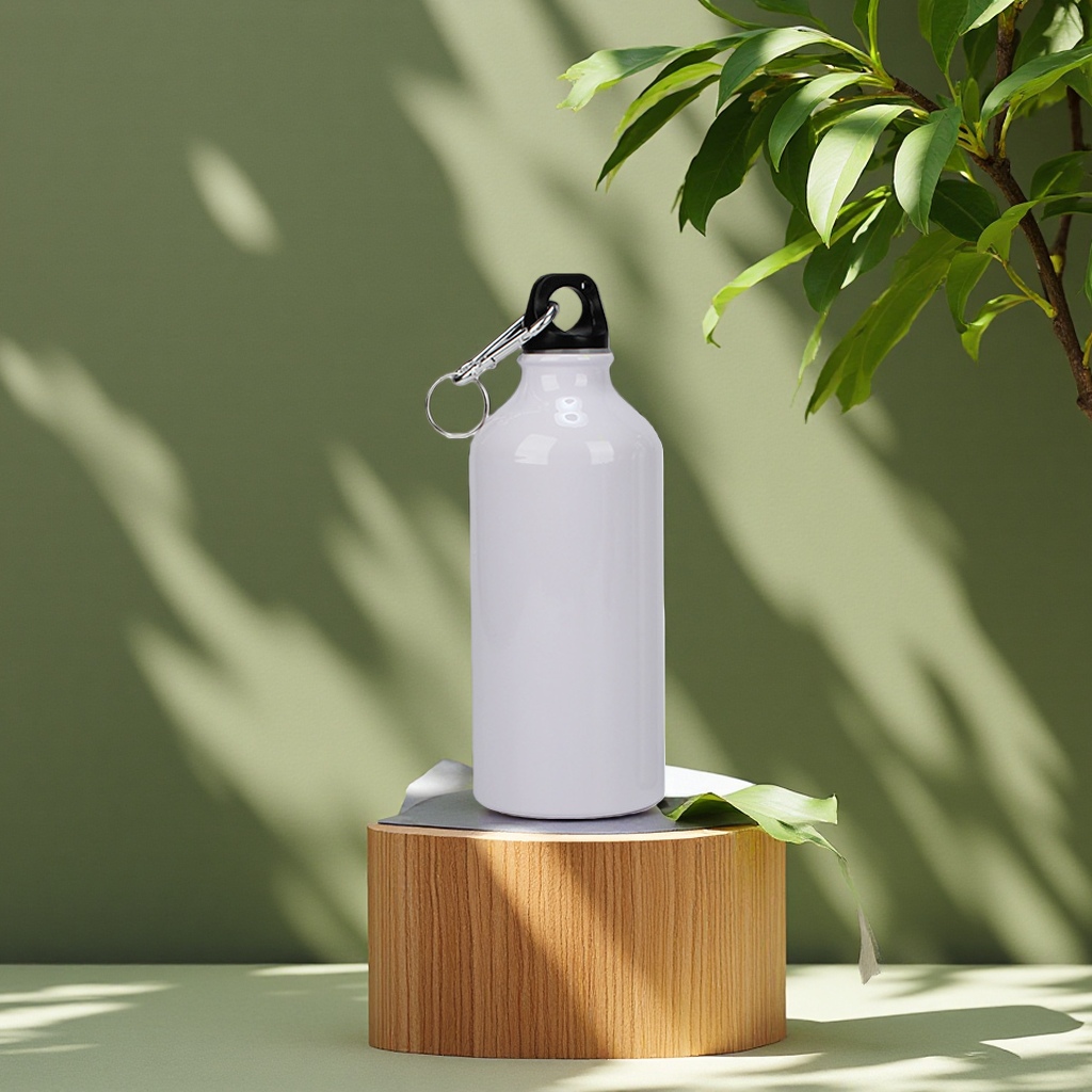 Heat transfer sports outdoor water bottle, blank sublimation coating aluminum water bottle, diy advertising cup wholesale, silver white gold Item Picture