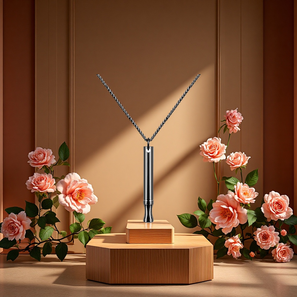 欧美新款戒烟口哨项链设计感时尚简约金属吊坠男女生通用