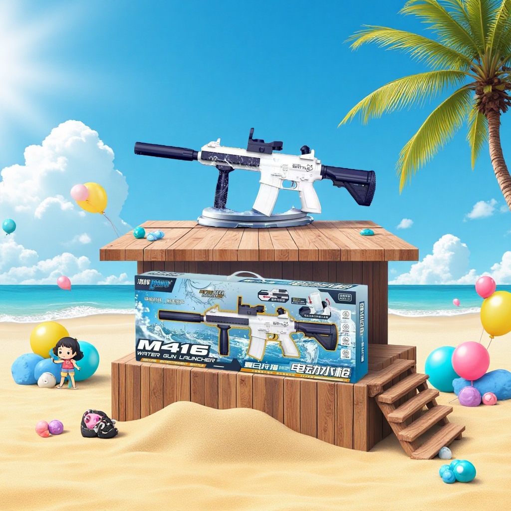 m416电动水枪夏季必备好物清爽解暑玩具