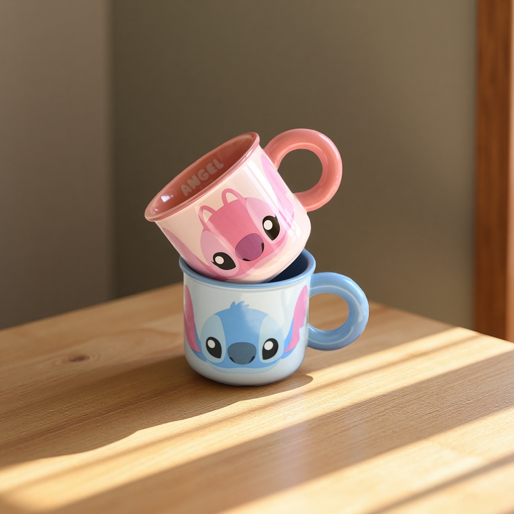 Officially authorized Stildy Big Belly Cup, cartoon cute Angel Star Cup, Breakfast milk Cup, office coffee cup Specification image