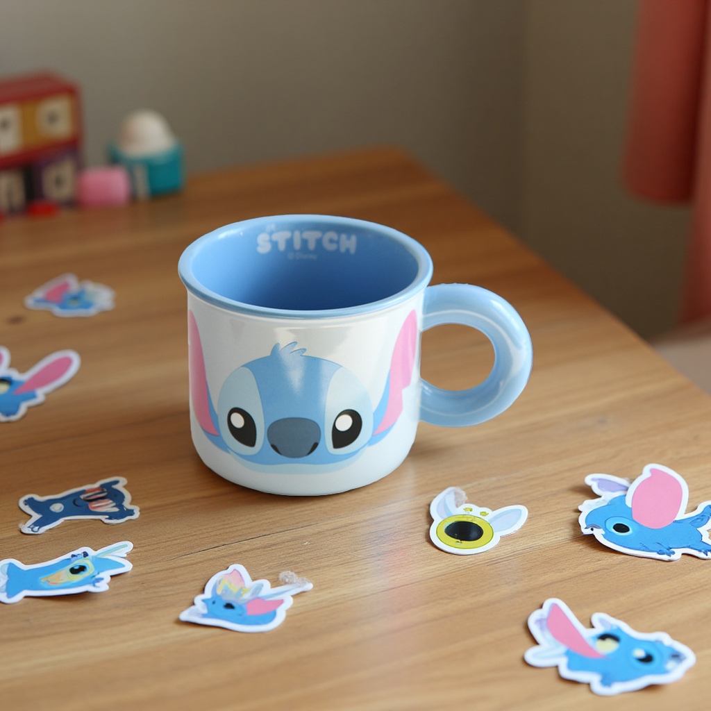 Officially authorized Stildy Big Belly Cup, cartoon cute Angel Star Cup, Breakfast milk Cup, office coffee cup Application Scenario