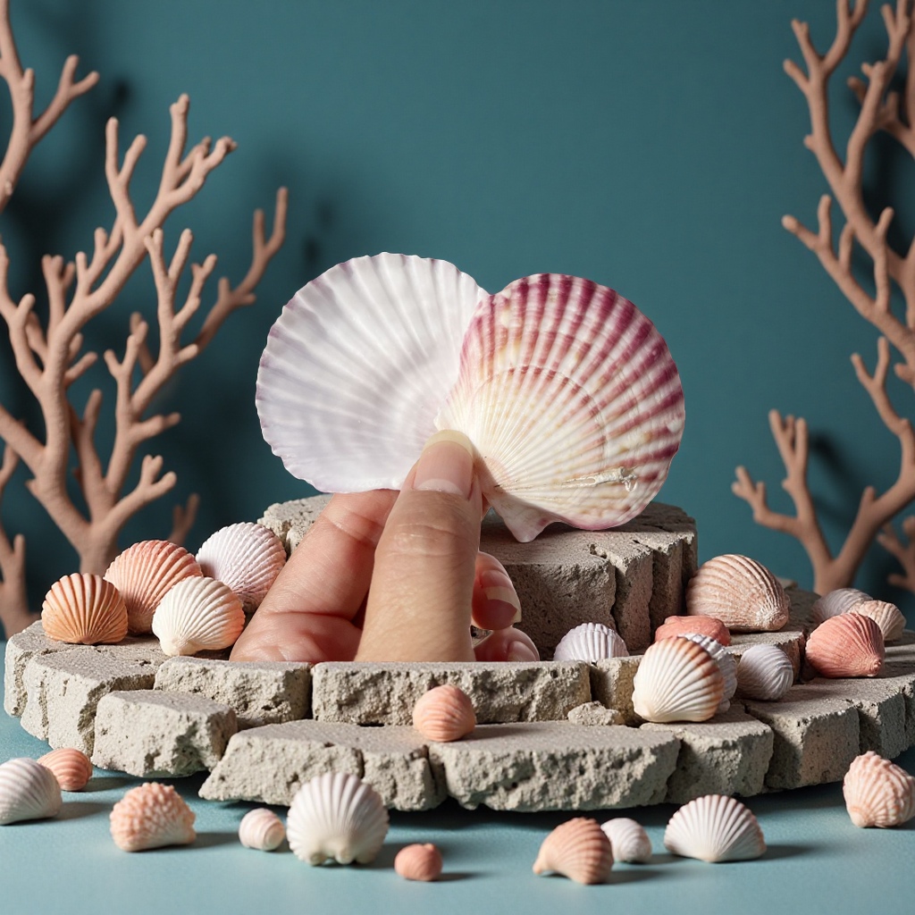 Natural powder scallops, small shells, and conches are sold by the pound. Wholesale of ornaments, fish tank decoration, landscaping, and children's science popularization materials details Picture